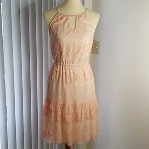 Sangria Pink Lace Dress